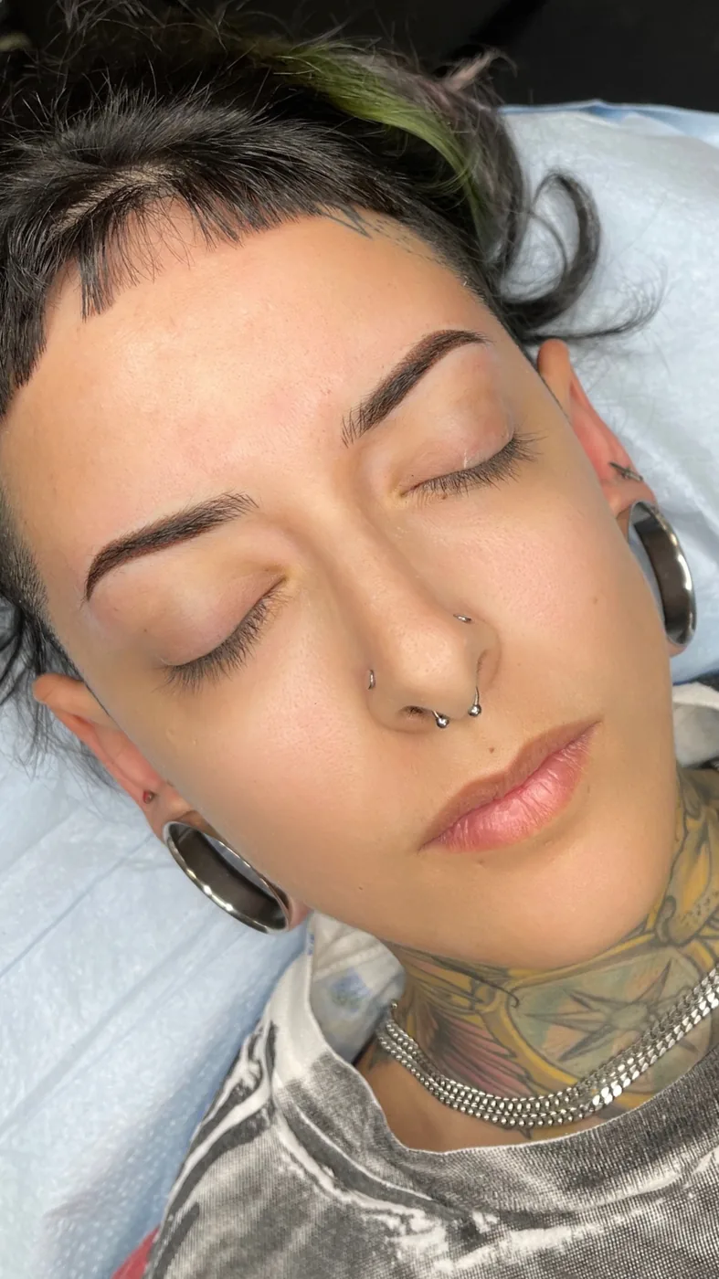 Eyebrow microblading result by SMP INK Seattle