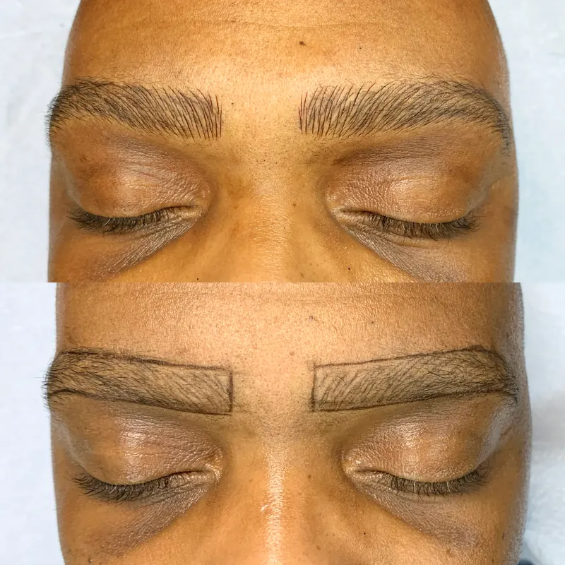 Scalp micropigmentation and permanent makeup client result from the SMP INK Seattle gallery