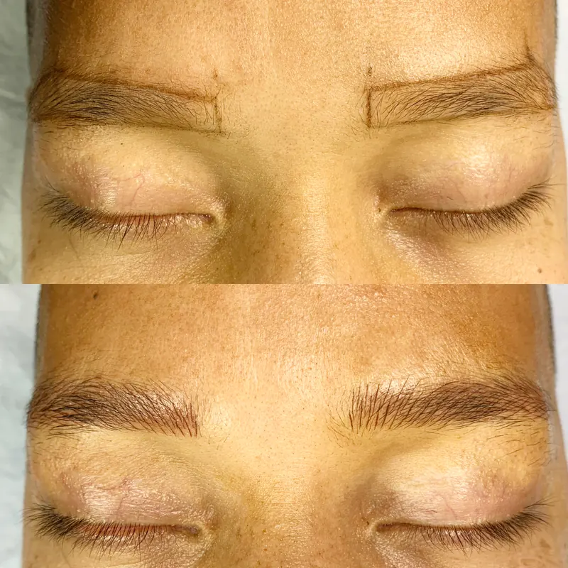 Scalp micropigmentation and permanent makeup client result from the SMP INK Seattle gallery