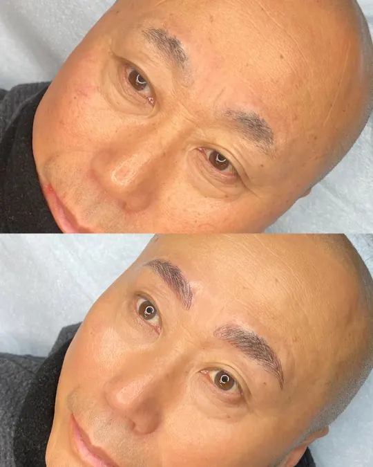 Scalp micropigmentation and permanent makeup client result from the SMP INK Seattle gallery
