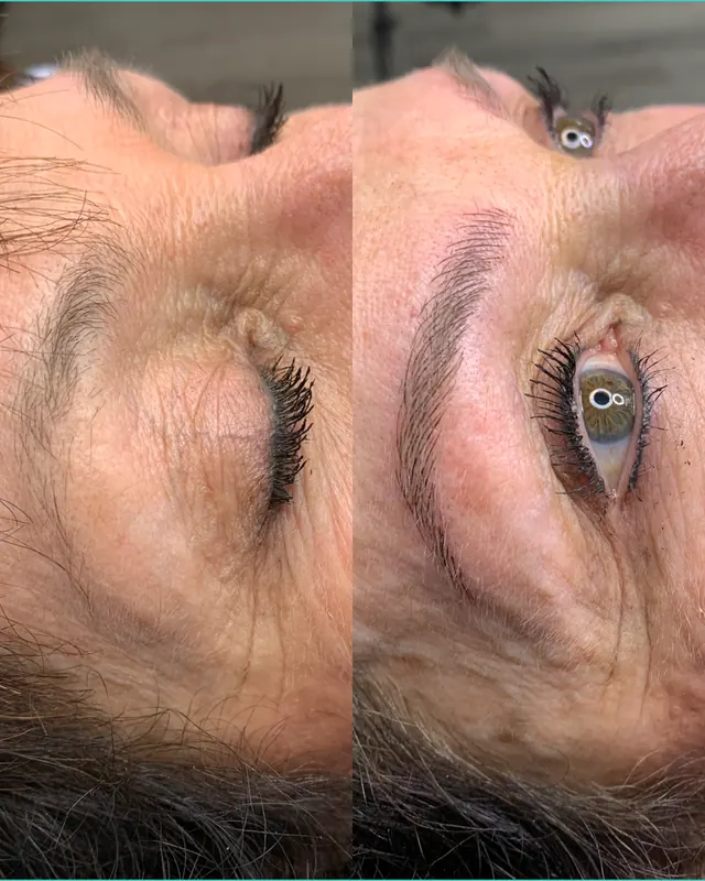 Scalp micropigmentation and permanent makeup client result from the SMP INK Seattle gallery