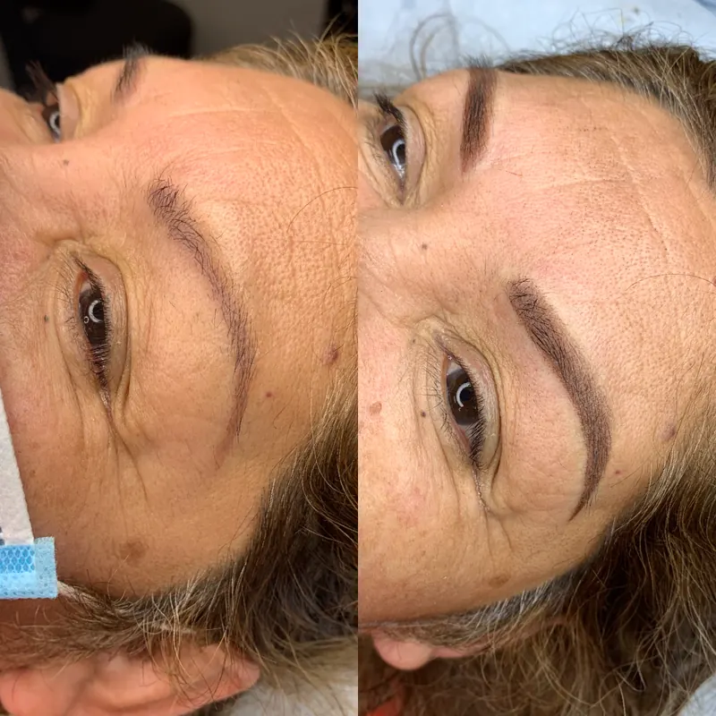 Scalp micropigmentation and permanent makeup client result from the SMP INK Seattle gallery