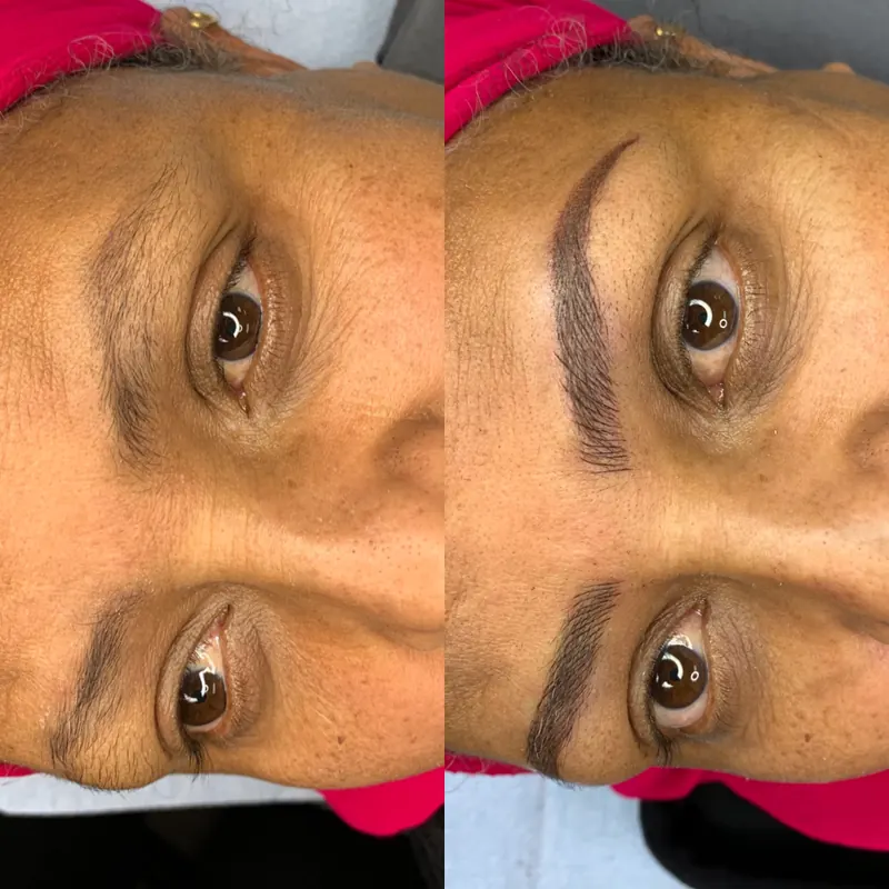 Scalp micropigmentation and permanent makeup client result from the SMP INK Seattle gallery