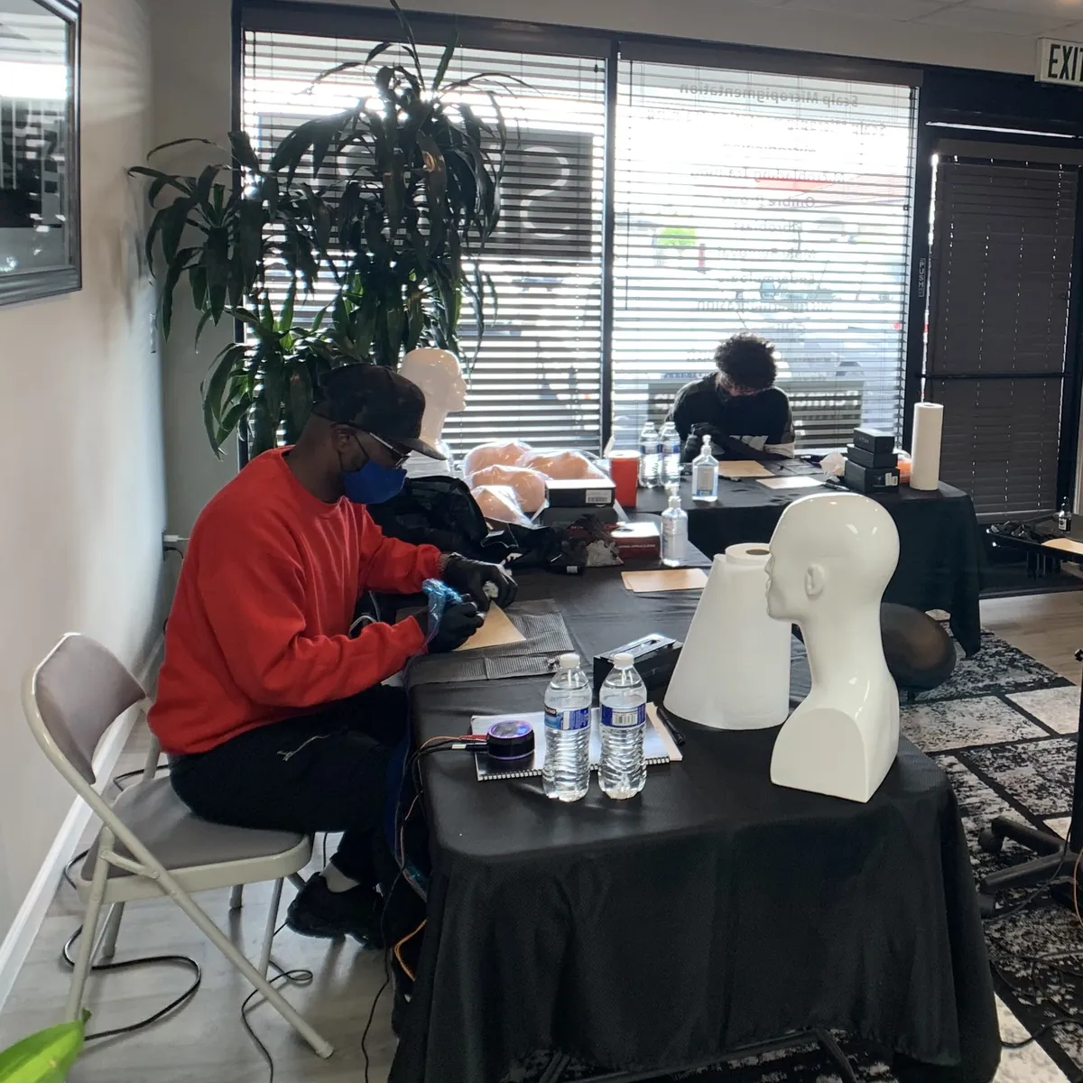 SMP INK Seattle training session in the studio